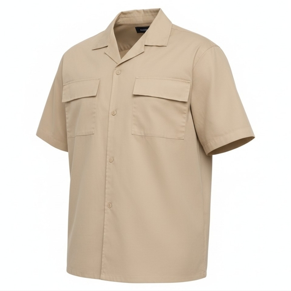 Men's Original Use Black Short Sleeve Button Up Utility Shirt - NWT - Picture 3 of 4